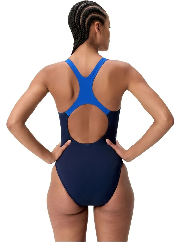 Speedo Dames/Dames Medley Logo Eéndelig Zwempak (NAVY/BLAUW), foto 2