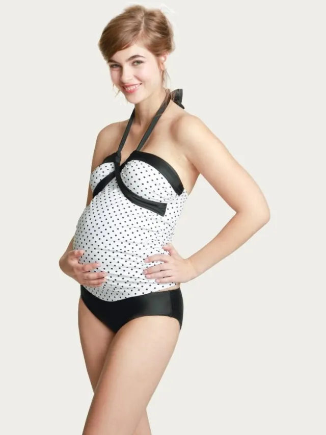 Petit Amour zwangerschapstankini Amelie zwart wit