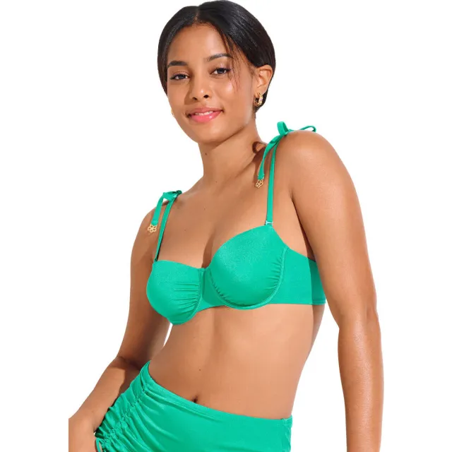 Lisca KARPATHOS Cheek bandeau-bikinitop met beugels groen