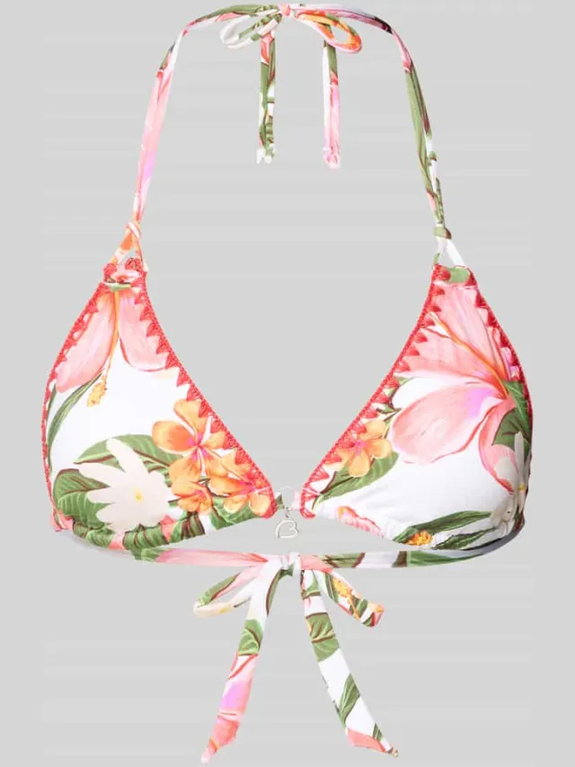 banana moon Bikinitop met vetersluiting model 'NUCO TAHITI' Offwhite