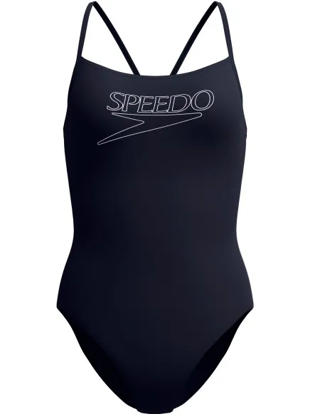 Speedo Endurance+ Logo Thin Strap badpak blauw