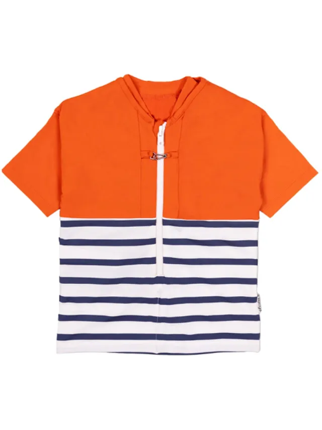 Floatee Anti-Verdrinking T-shirt Korte Mouwen - 4 Jaar - Oranje