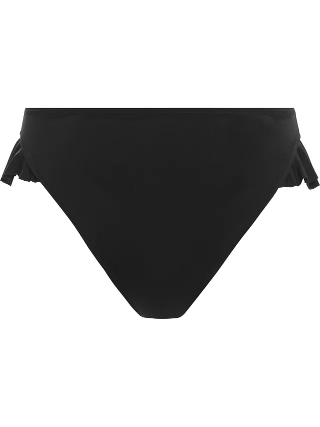 Elomi Plain Sailing High Leg Brief Dames Bikinibroekje zwart