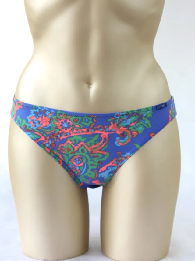 Cyell Empire Ocean - blauw gemeleerd - bikini slip - maat 36 /
