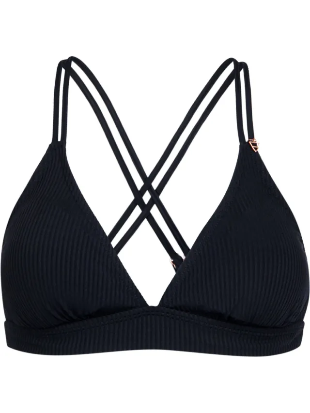 Brunotti Delphinia-Rib - Bikini Topje Zwart - Dames - Bralette Bikini Top - 40 Black-Rib