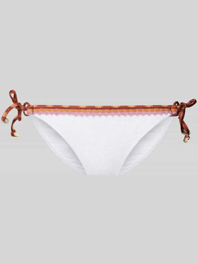banana moon Bikinibroekje met koordsluiting opzij, model 'JAKA SOLARBAY' Middenbruin