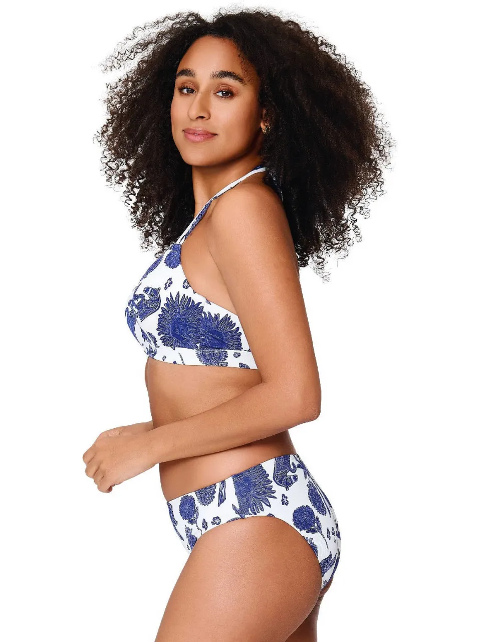 Lingadore bikinibroekje wit/blauw, foto 4