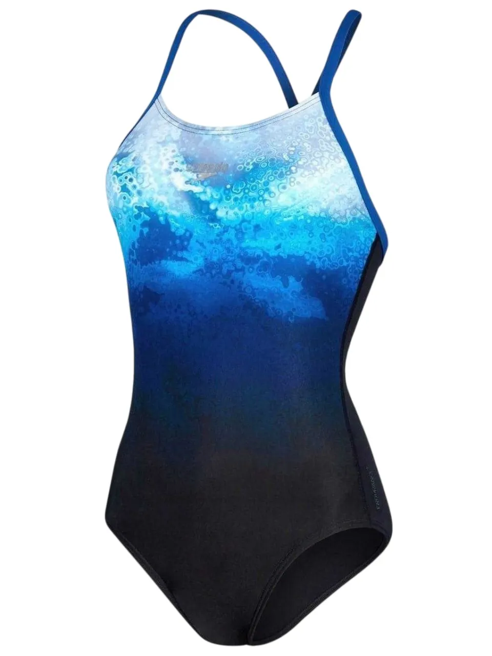 Speedo Eendelig zwempak voor dames met X-rug (ZWART/BLAUW), foto 2