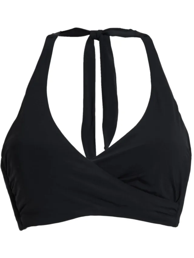 Seafolly voorgevormde halter bikinitop zwart, foto 2