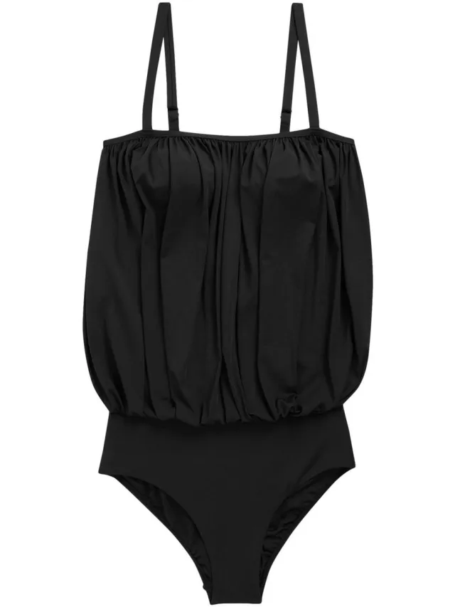 Next Dames - Figuurvormend blousonbadpak met print - Zwart Black