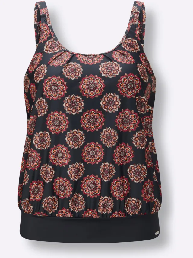Tankini-bovenstuk zwart rood geprint, foto 2