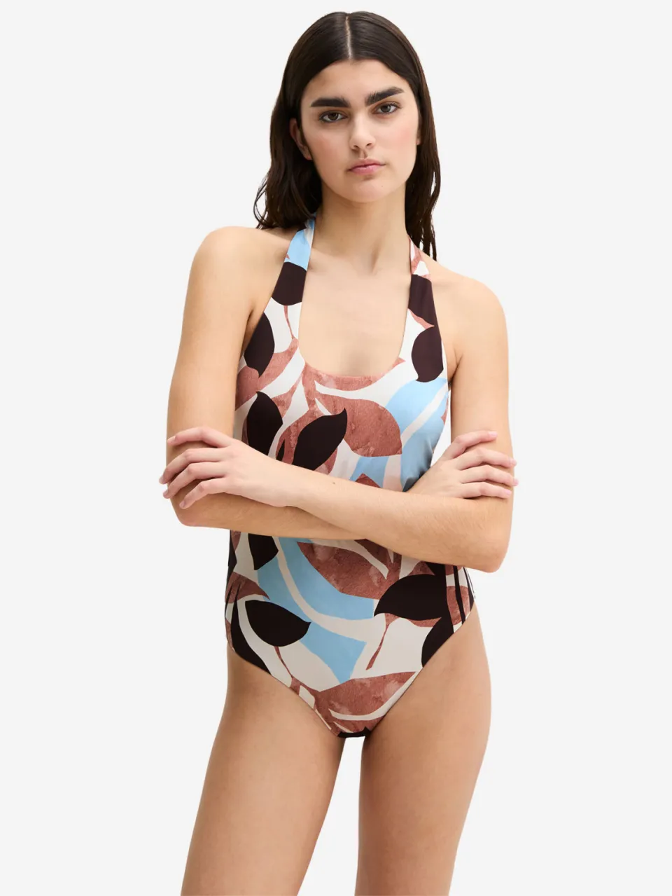 Marc O'Polo Vrouwen Badpak Breezy Leaf Veelkleurig