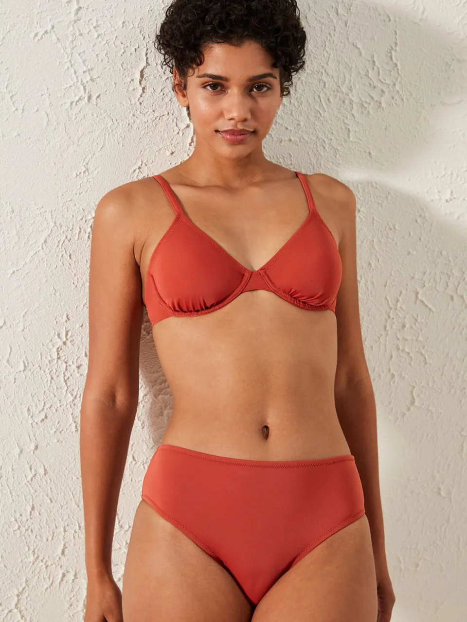 Penti Gestikt Ondersteund Bikini Top donkerrood, foto 2