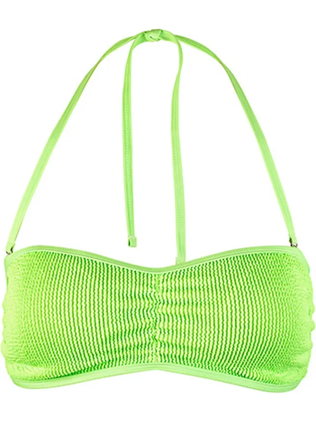 Beco crinkle bikini topje - B-cup - neon groen