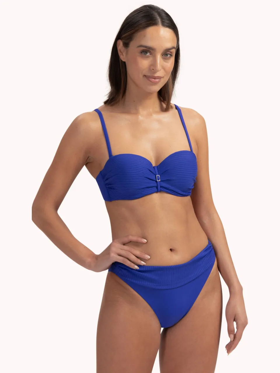 Cyell voorgevormde bandeau bikinitop blauw Donkerblauw