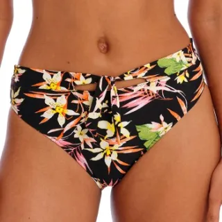 Freya Savanna Sunset high waist bikinibroekje zwart bloemenprint Zwart,Versch.kleure/Patroon