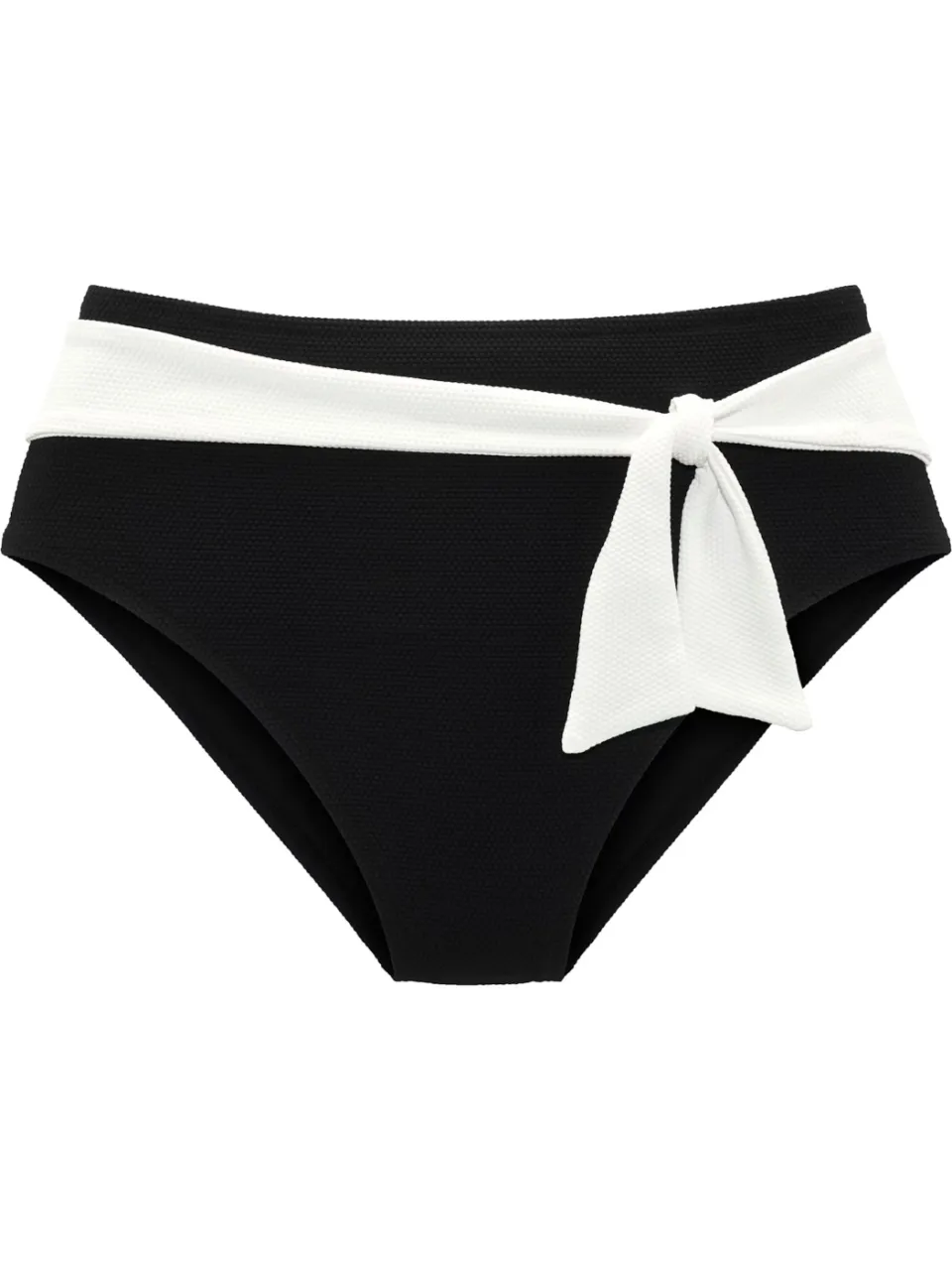 Highwaist bikinibroekje zwart/crème, foto 2