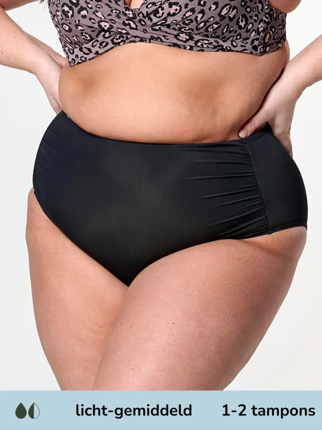 moodies period undies Moodies menstruatie zwemkleding licht/gem. - Highwaist broekje Zwart