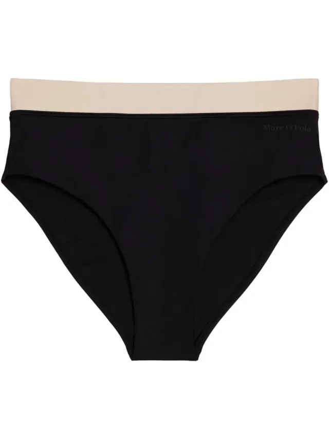 Marc O'Polo bikinibroekje met contrastband Zwart