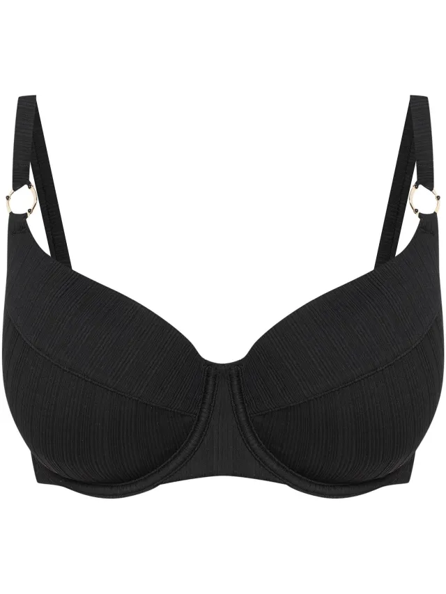 ESOTIQ Pearl - Bikinitopje - Zwart - Voorgevormde cups - Met beugel