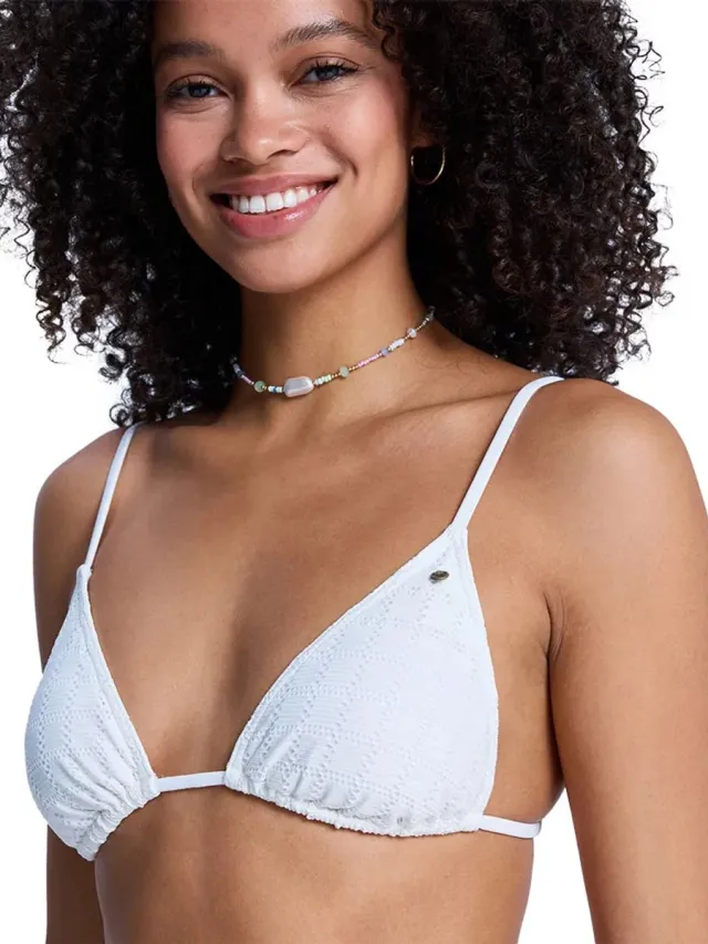 Roxy Island Tiki Triangle Bikinitop Wit XS Vrouw Coconut Milk