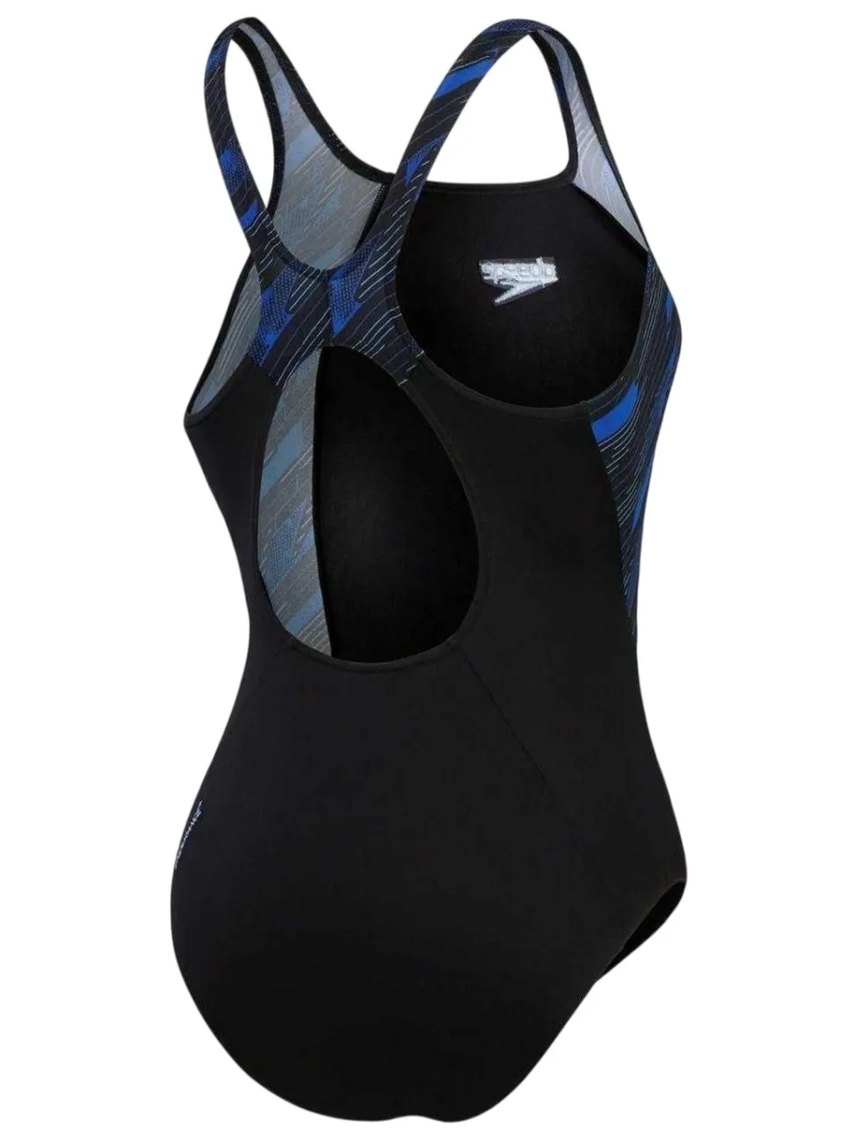 Speedo Dames/Dames Hyper Boom Muscleback ééndelig zwempak (ZWART/BLAUW), foto 2