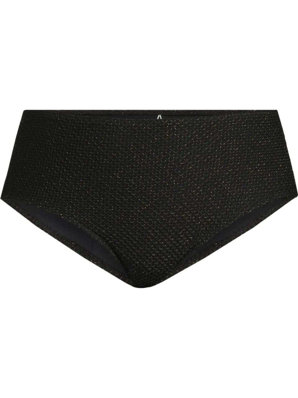 BEACHWAVE Curve high waist bikinibroekje met lurex en textuur zwart, foto 2