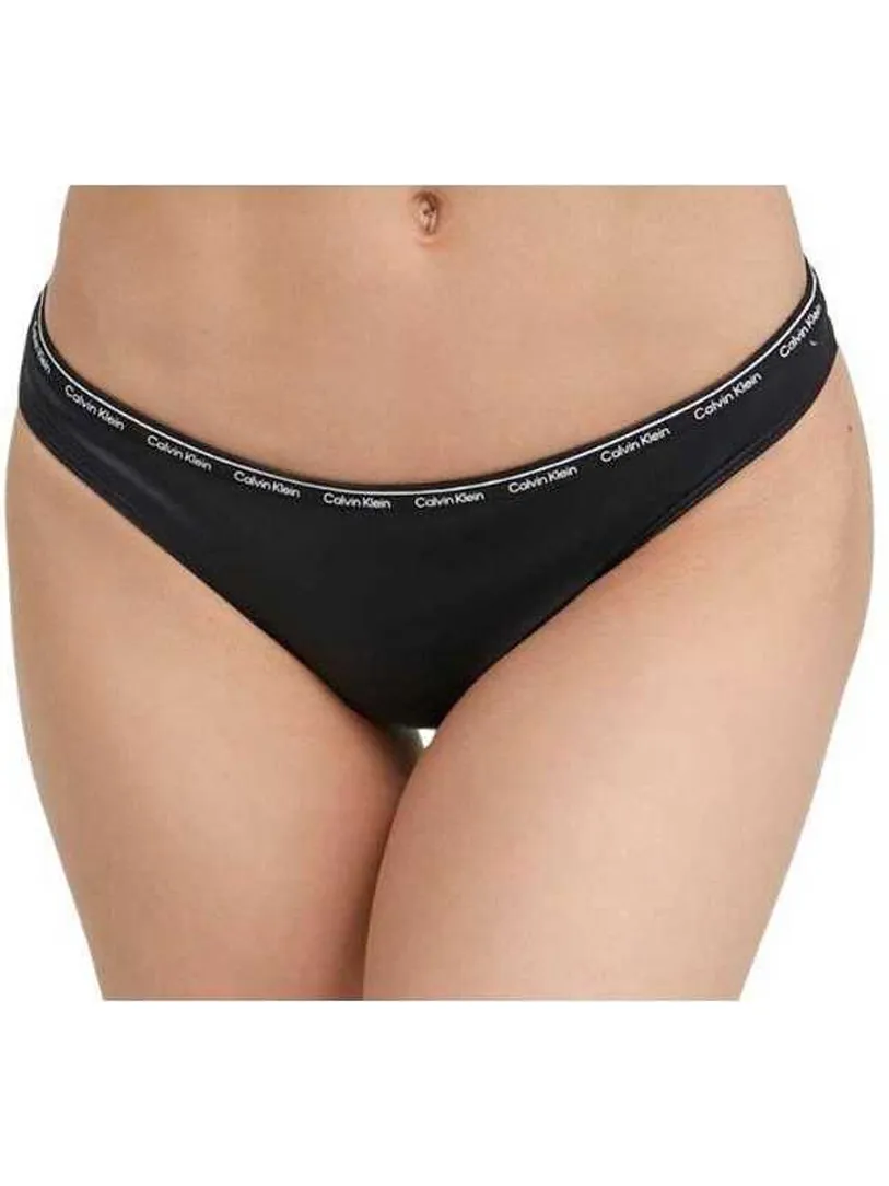 Calvin Klein Dames/Dames Effen Bikinibroekje met Taillebandprint (Zwart)