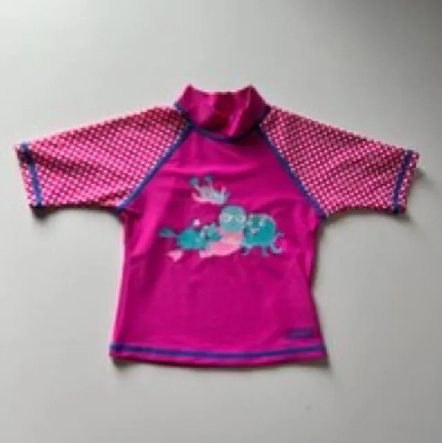 Zoggs zwemtshirt - roze - korte mouwen-12 maanden