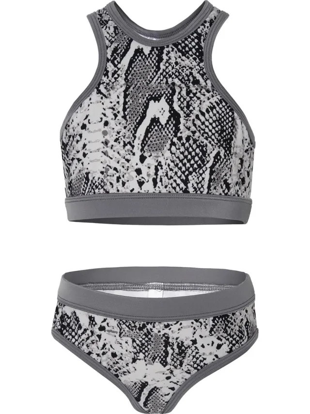 La V Bikini sport basic - Snak patroon 128-134 Lichtbruin