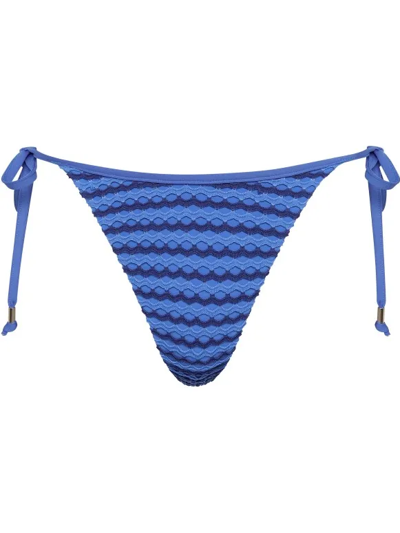 Seafolly Women's Mesh Effect Tie Side Rio Pant - Bikinibroekje, blauw