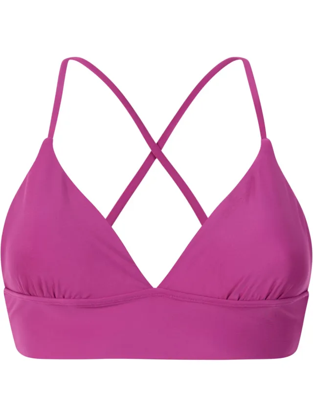Protest MIXAida - Triangel bikini top Dames - Koordsluiting - Uitneembare vulling - Normale pasvorm - Zwart Punch Pink