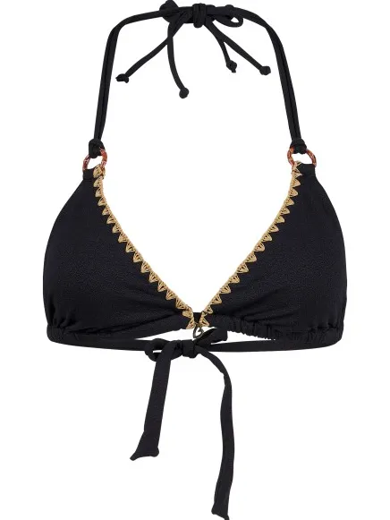 banana moon Bikinitop met vetersluiting aan de achterkant, model 'YERO SANTAFE' Zwart