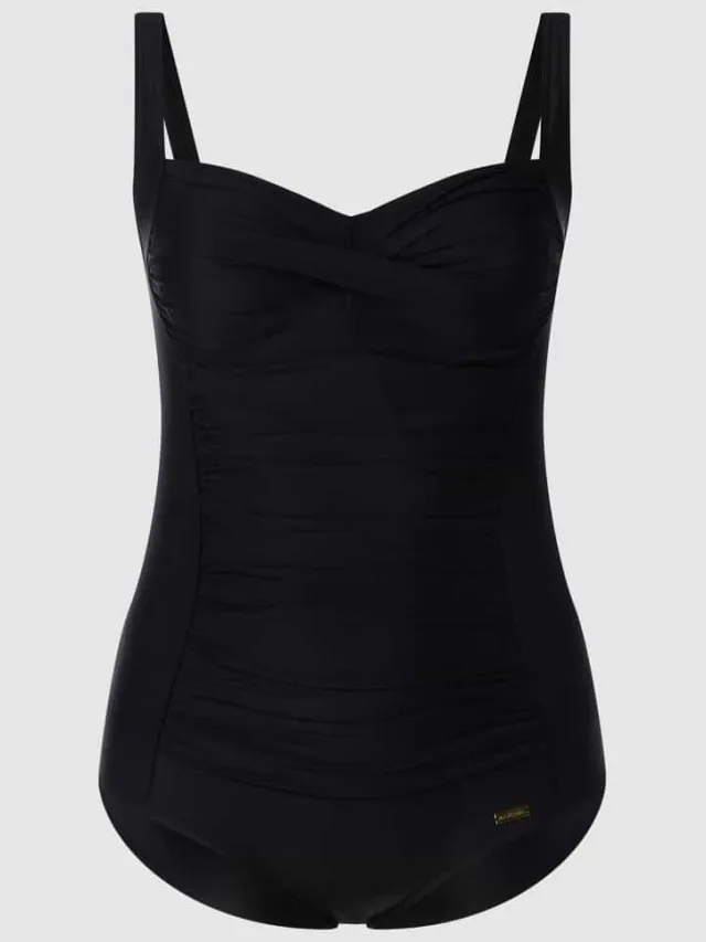 Lascana PLUS SIZE badpak met plooien Zwart