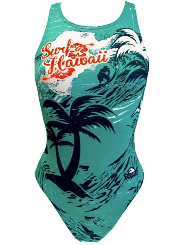 Turbo Surfer Hawaii Vintage Zwemkleding Groen M Vrouw Green / Black / Red