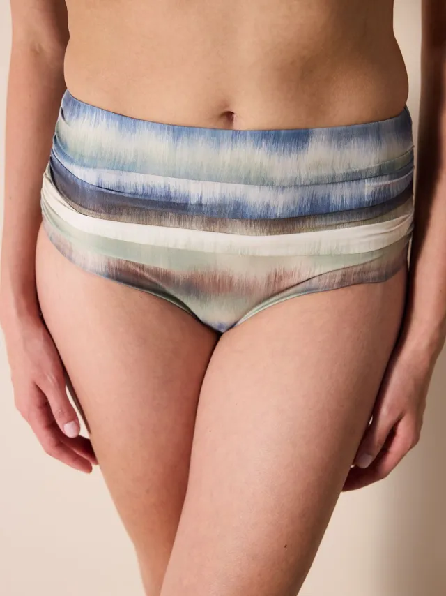 Penti Hoog Taille Tie-Dye Gerimpelde Bikini Onderkant Veelkleurig