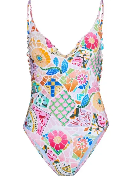 Seafolly Beach Bohème V Neck badpak meerkleurig