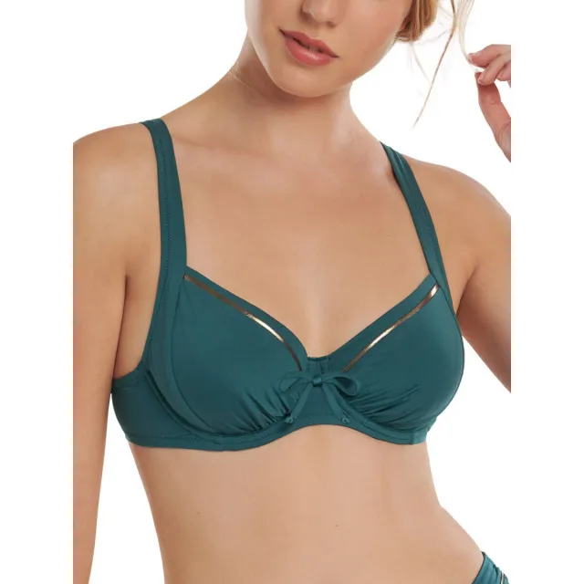 Lisca Umbria beha-bikinitop met beugels groen