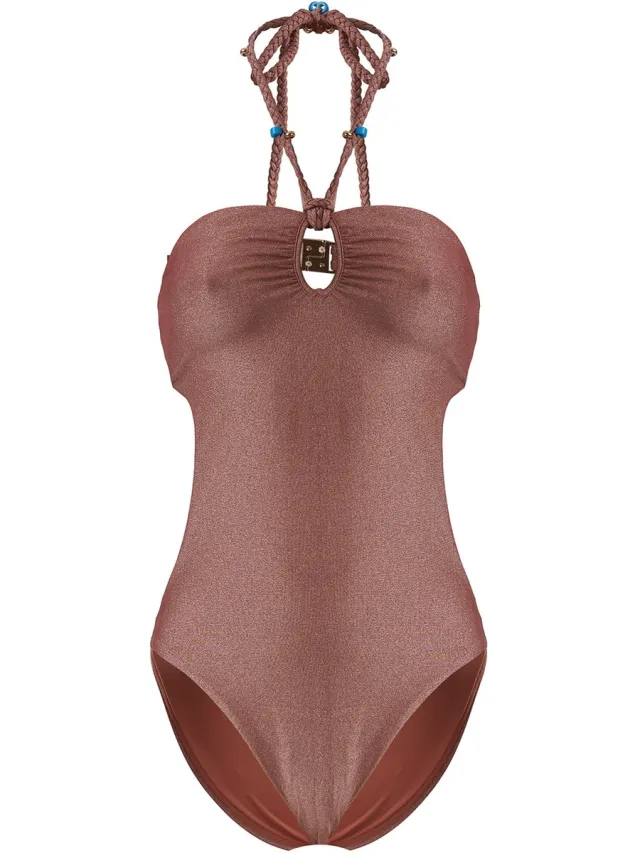 Wolford Lingerie, Swimwear - Badpak - Dames - Badpakken 316-bronze metallic