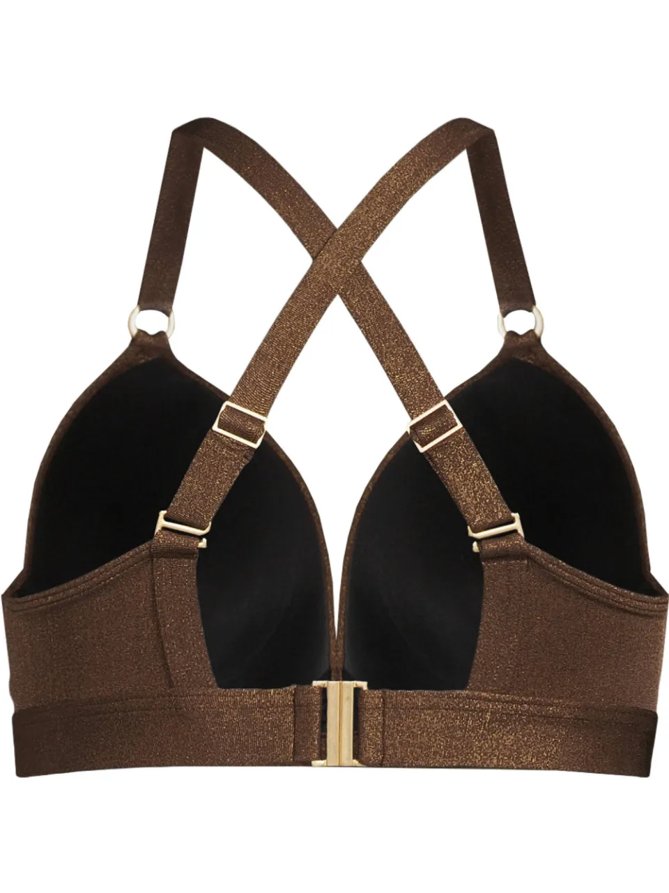 BEACHWAVE Curve voorgevormde beugel bikinitop donkerbruin, foto 3