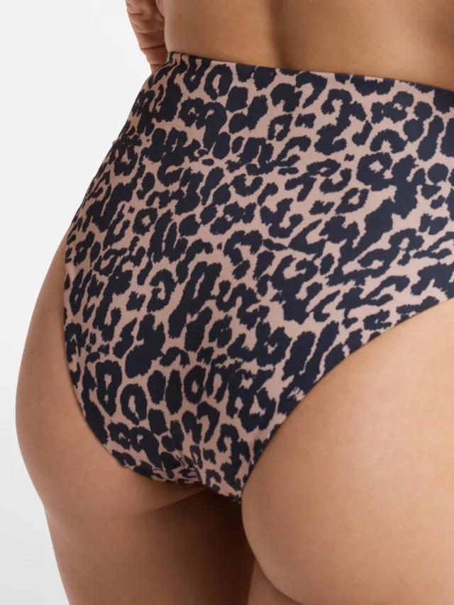 ESOTIQ Kenya - Bikinibroekje - Hoge taille Zwart;Beige