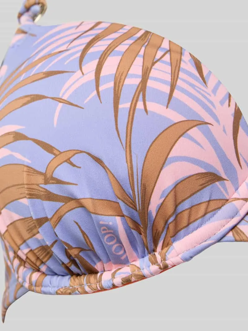 Joop! Bikinitop in allover-look model 'PALMERAS BEACH' blauw, foto 3