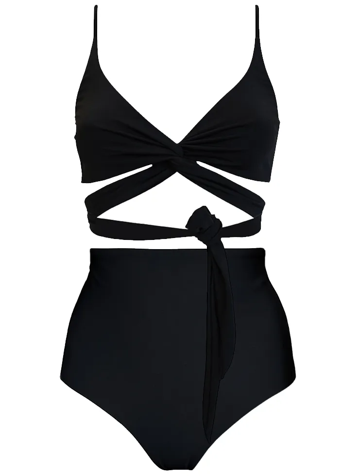 Anekdot dames vegan Bikini Set Lin Core High Zwart, foto 2