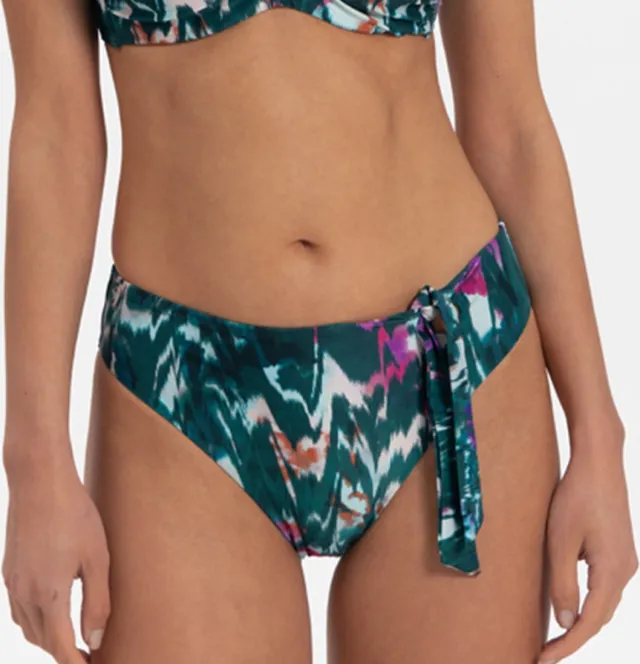 Cyell Beachwear Ikat Teal Hoog Bikinibroekje groen