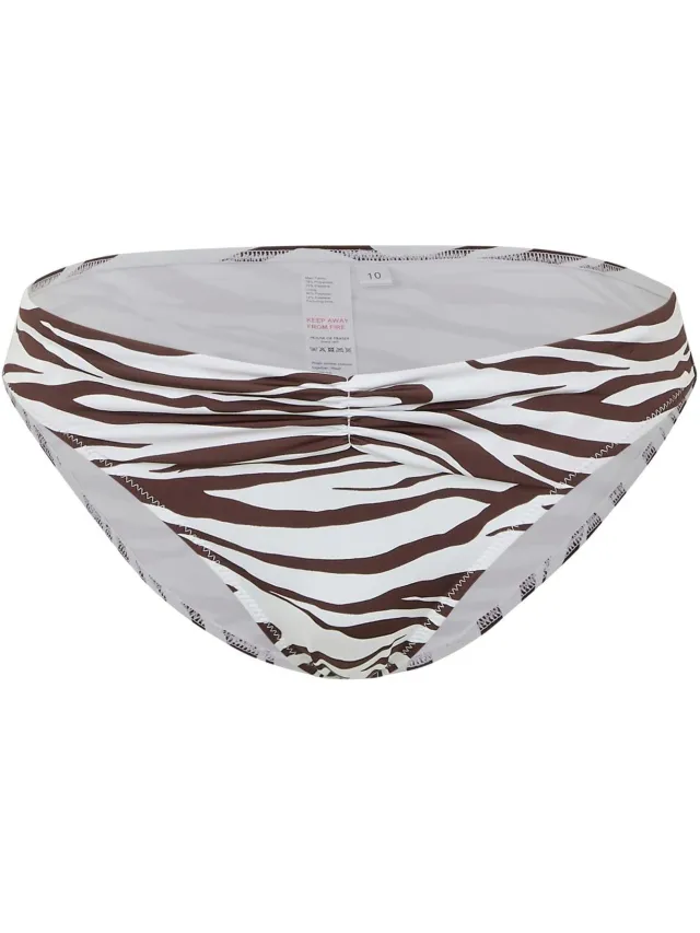 Biba Dames/Dames Icon Zebraprint Bikinibroekje (Bruin/Wit)