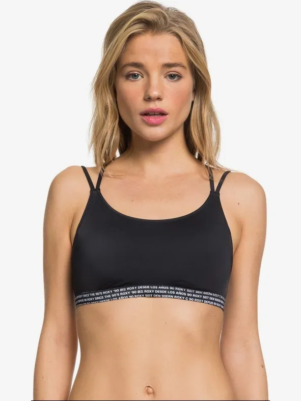 Roxy Fitness - XL - Sporty Bikinitop voor Dames Zwart