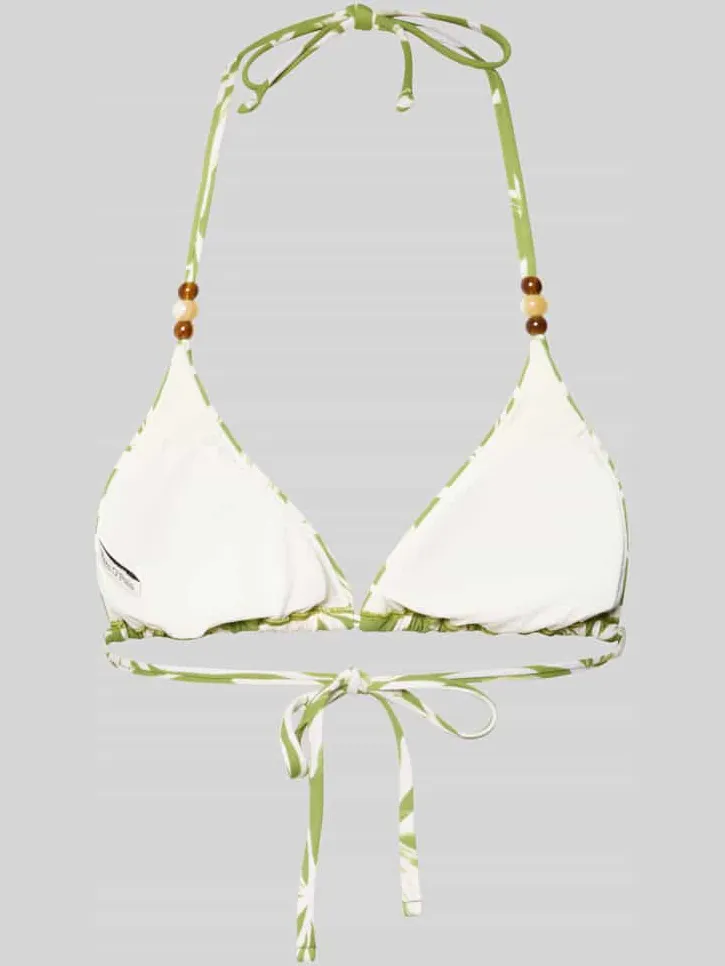 Marc O'Polo Bikinitop met halter model 'ABSTRACT FLORAL STRAPPY' groen, foto 3