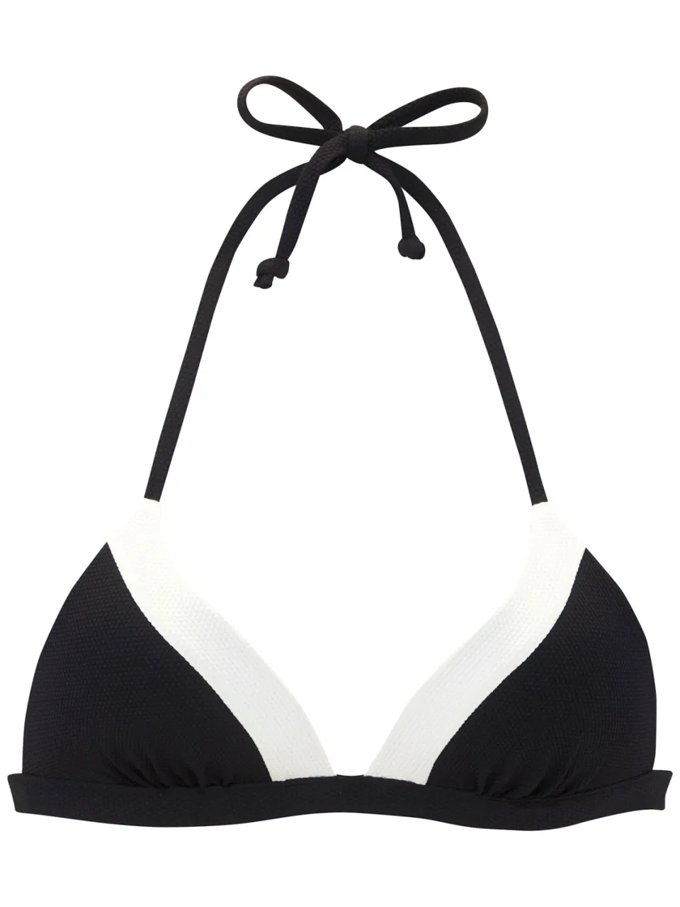 triangelbikinitop zwart crème, foto 2