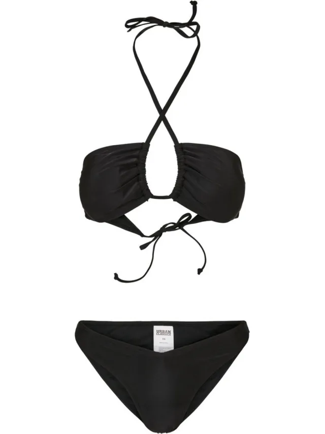 Urban Classics Recycled Hot V Bikini set - XS - Zwart