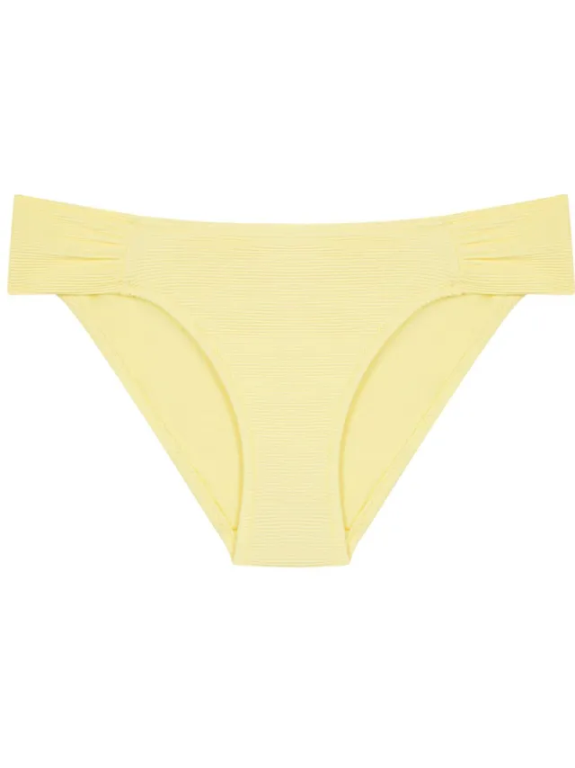 Penti Geribbelde Lage Heup Bikini Onderkant Geel